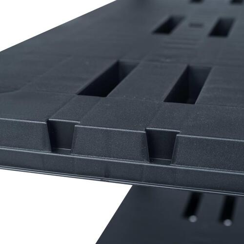 Opbevaringsreoler 2 stk. 260 kg 90 x 40 x 180 cm plastik sort