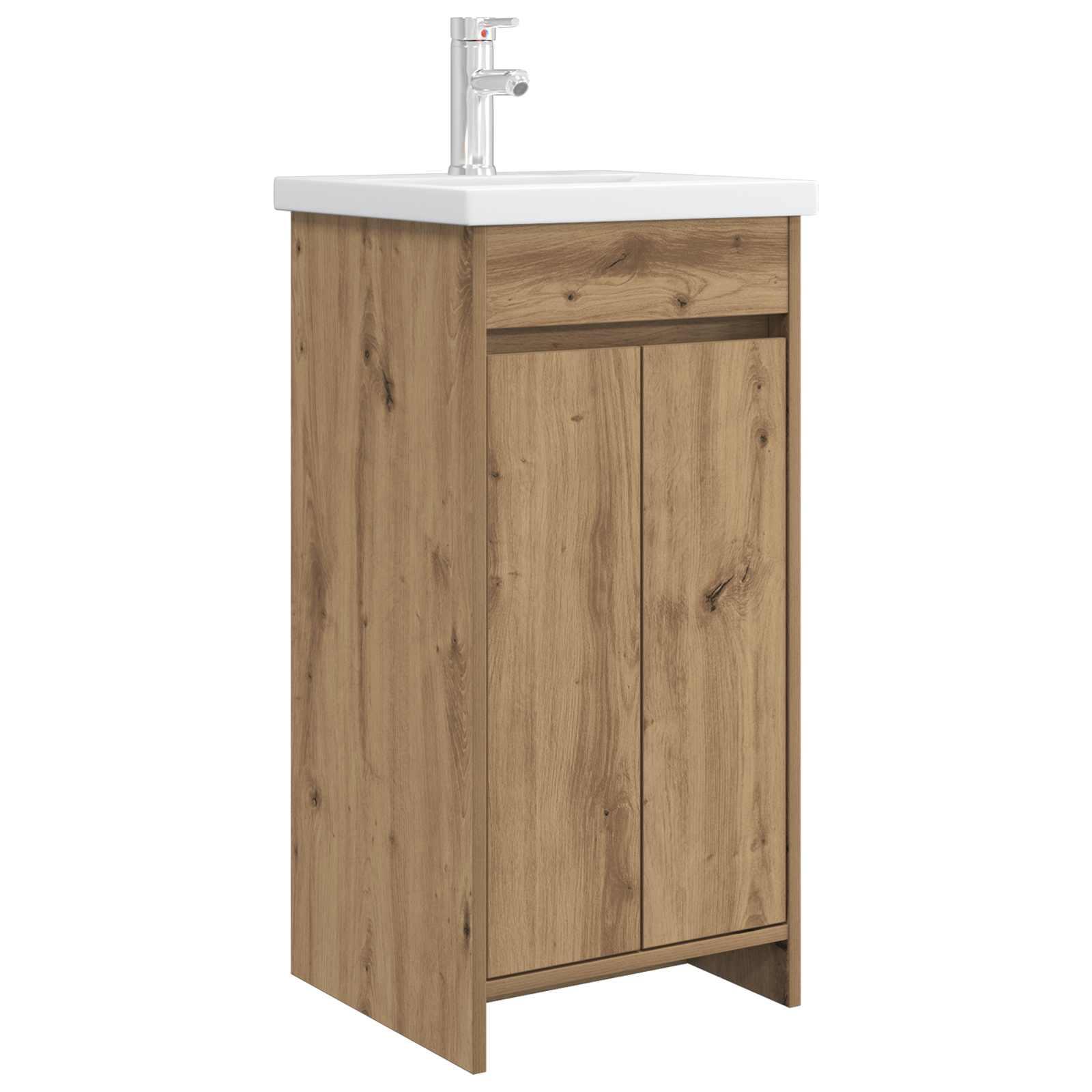 Badeværelsesvask med vask Artisan-eg 42 x 40 x 84,5 cm billede