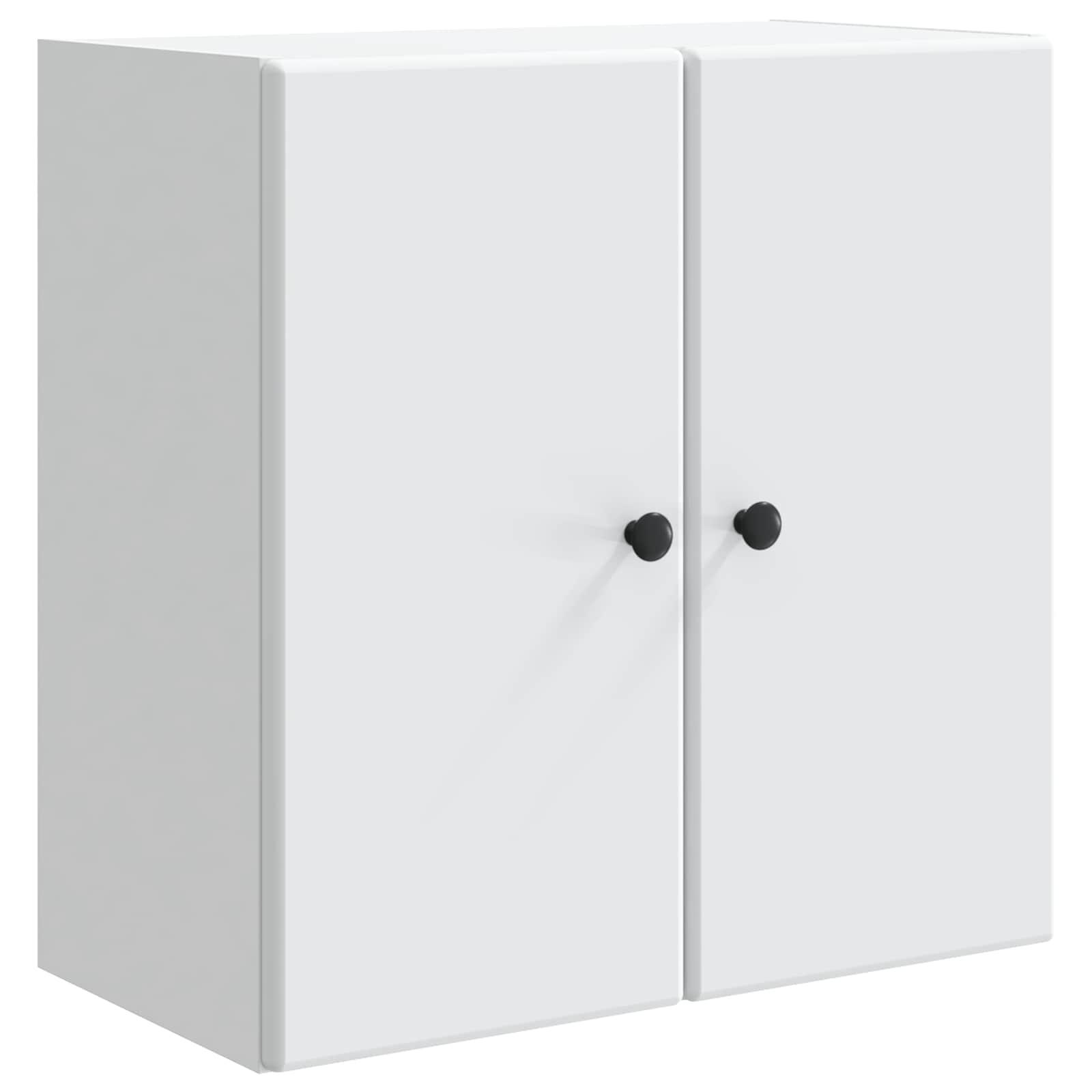 Vægmonteret skab Hvid 59 x 31 x 60 cm Konstrueret træ billede