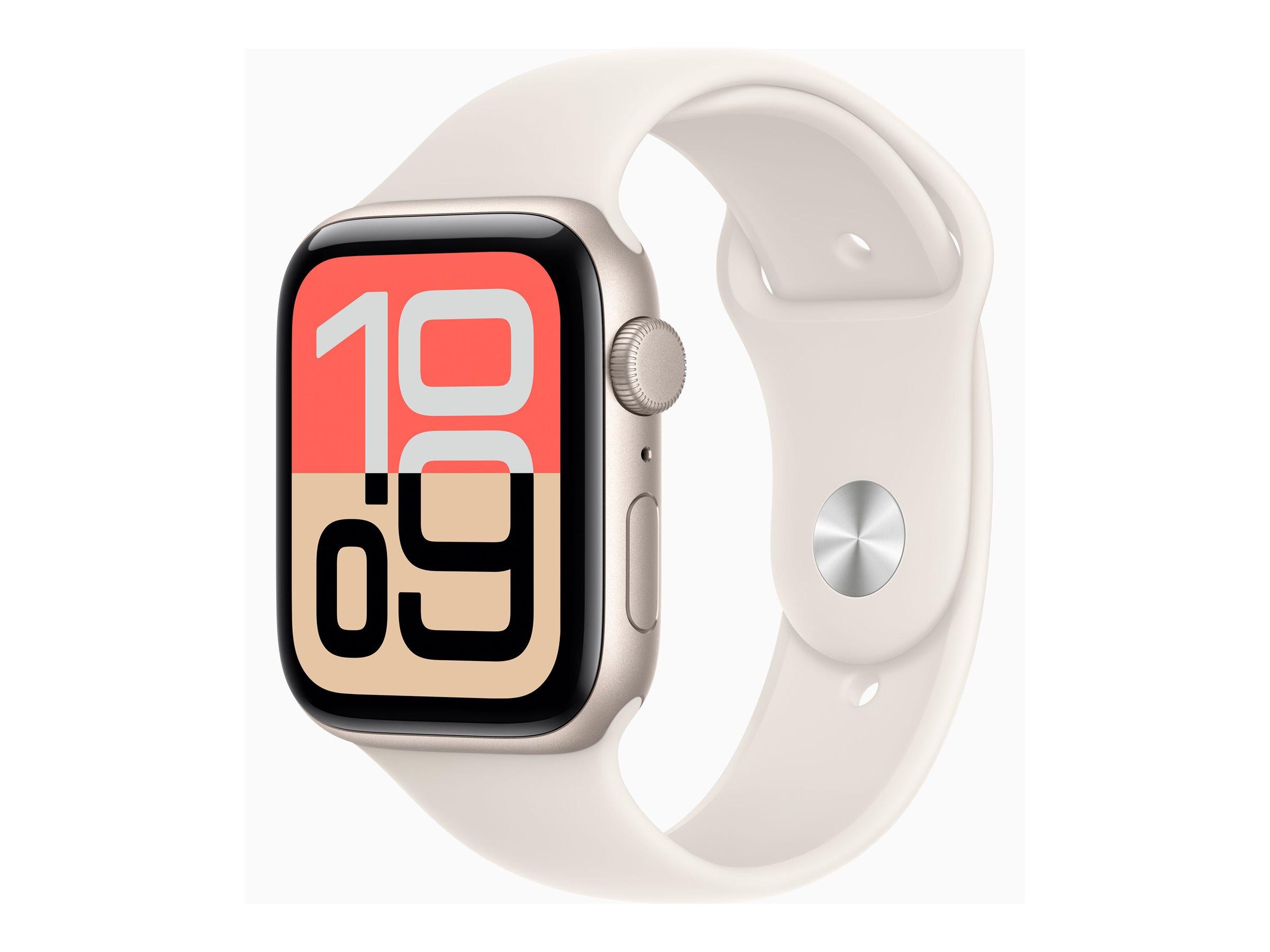 Apple Watch SE 3 GPS 44 mm - Stjernelys alu med Cream sportsrem billede