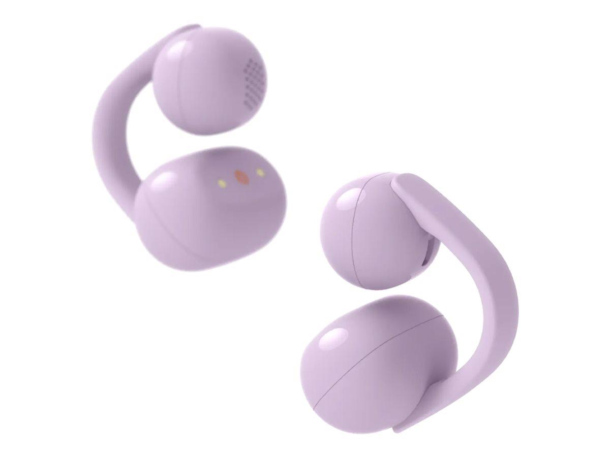Sony LinkBuds Clip WF-LC900 - ægte trådløse høretelefoner med clip-on (lavendel) billede