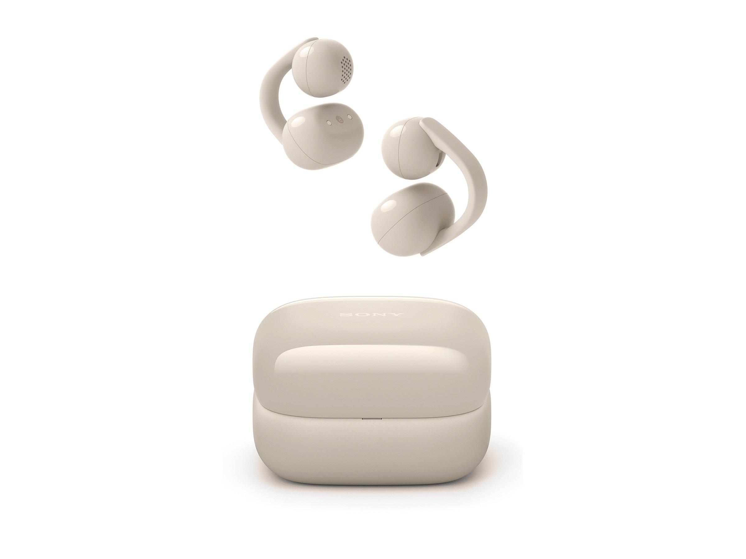 Sony LinkBuds Clip trådløse in‑ear høretelefoner (cream) billede