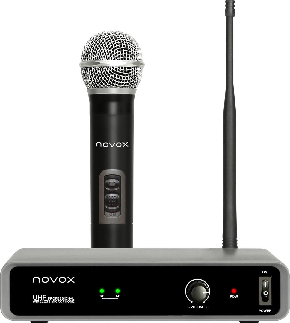 Novox Free H1 trådløst mikrofonsæt med håndholdt mikrofon - Sort billede