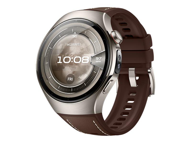 Huawei Watch 5 46 mm - brun/sølv smartwatch med eSIM billede