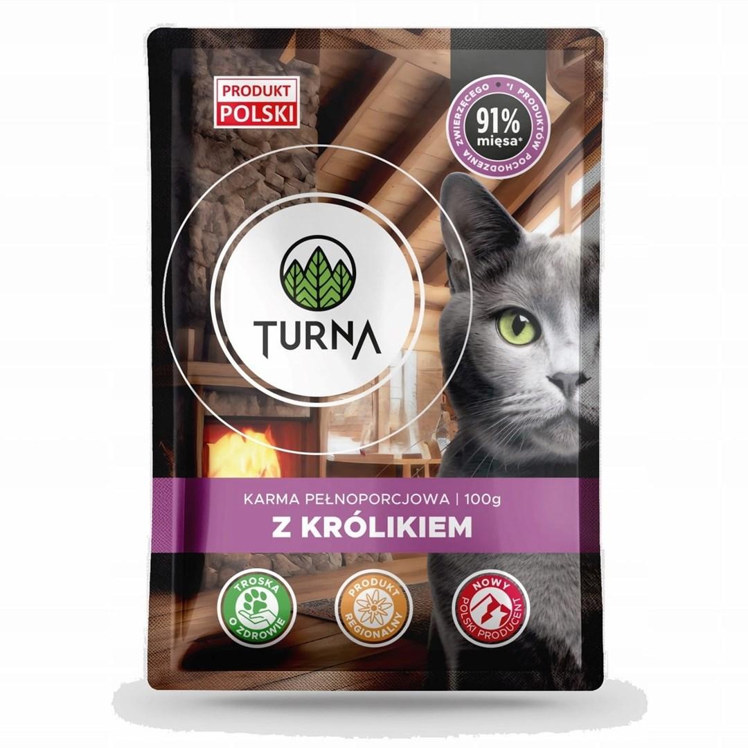 TURNA vådfoder til kat med kanin - 100 g billede