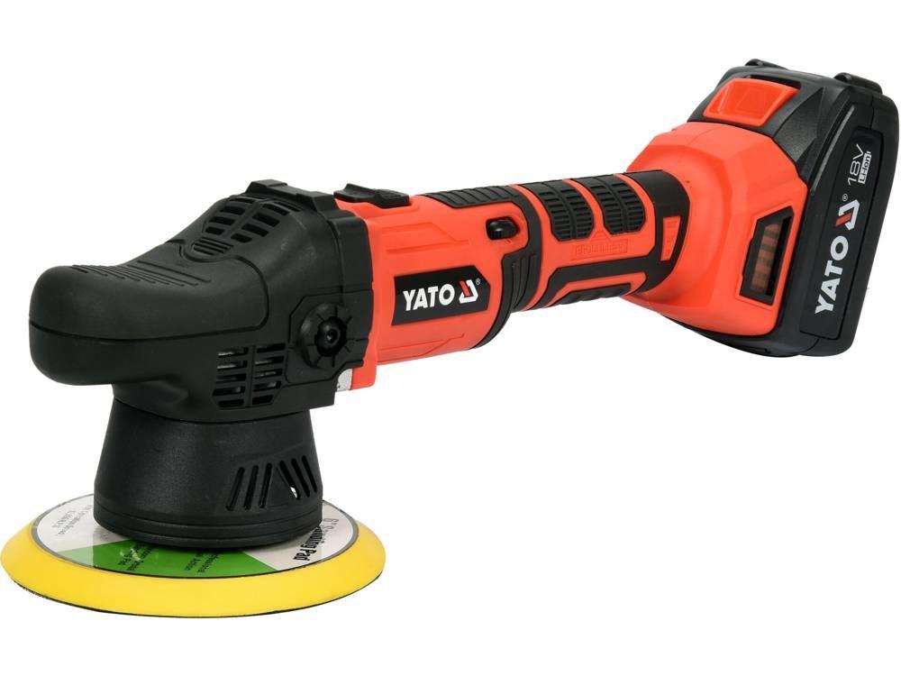 YATO YT-82920 batteridrevet polermaskine 15 cm - 1.500-5.000 o/min billede