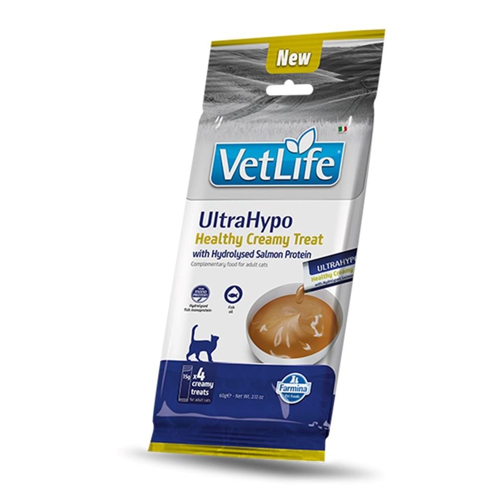 Farmina Vet Life UltraHypo cremet kattegodbid med laks - 4Ã15 g billede
