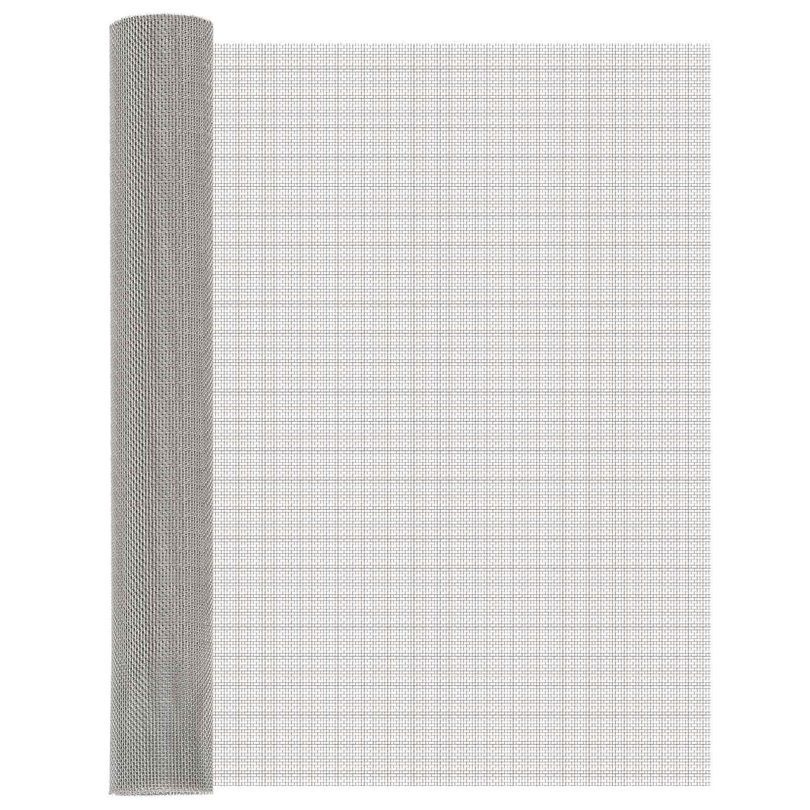 Netskærm 80 x 500 cm 8 Mesh Rustfrit stål 201 Sølv