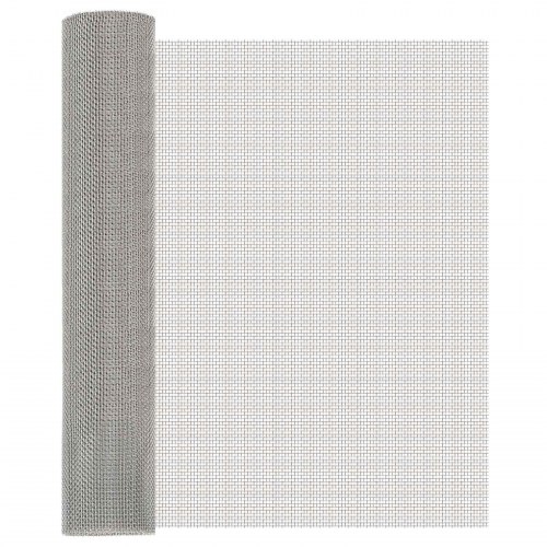 Netskærm 60 x 500 cm 8 Mesh Rustfrit stål 201 Sølv
