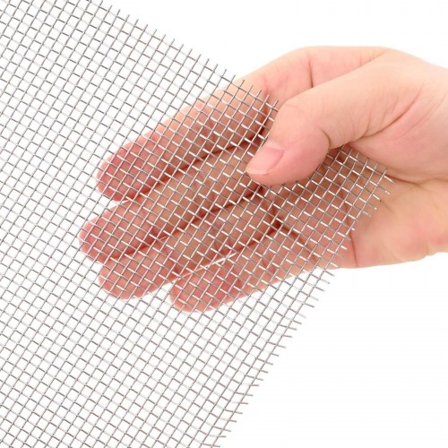 Netskærm 60 x 500 cm 8 Mesh Rustfrit stål 201 Sølv