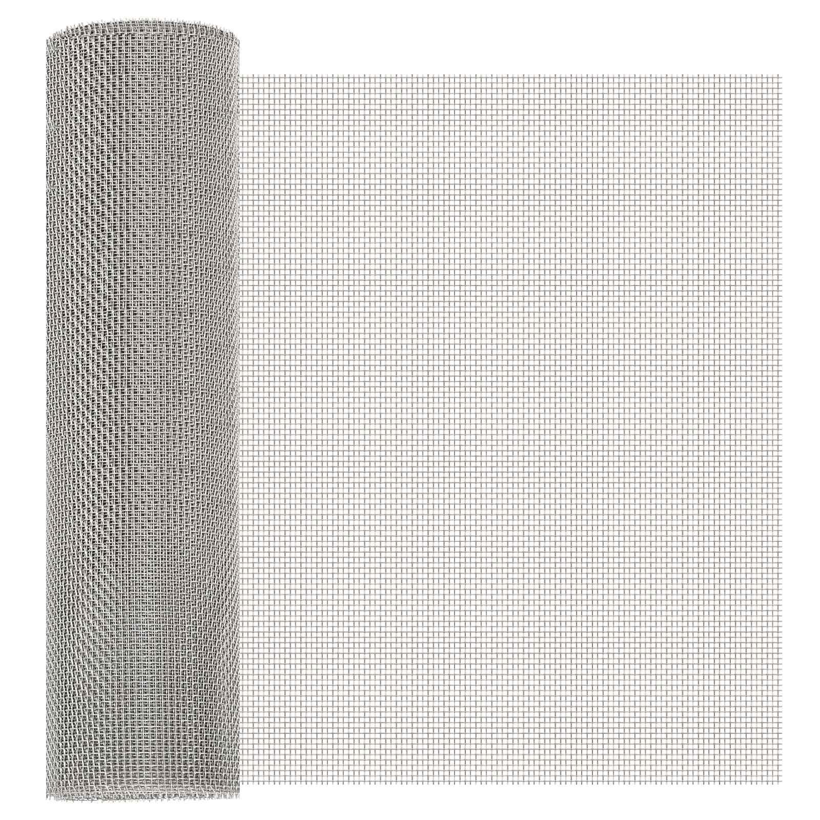 Netskærm 40 x 200 cm 8 Mesh Rustfrit stål 201 Sølv