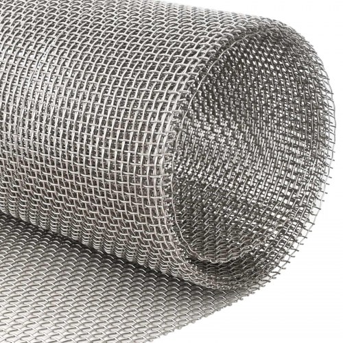 Netskærm 100 x 500 cm 6 Mesh Rustfrit stål 201 Sølv