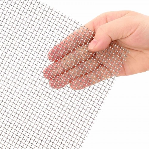 Netskærm 100 x 500 cm 6 Mesh Rustfrit stål 201 Sølv