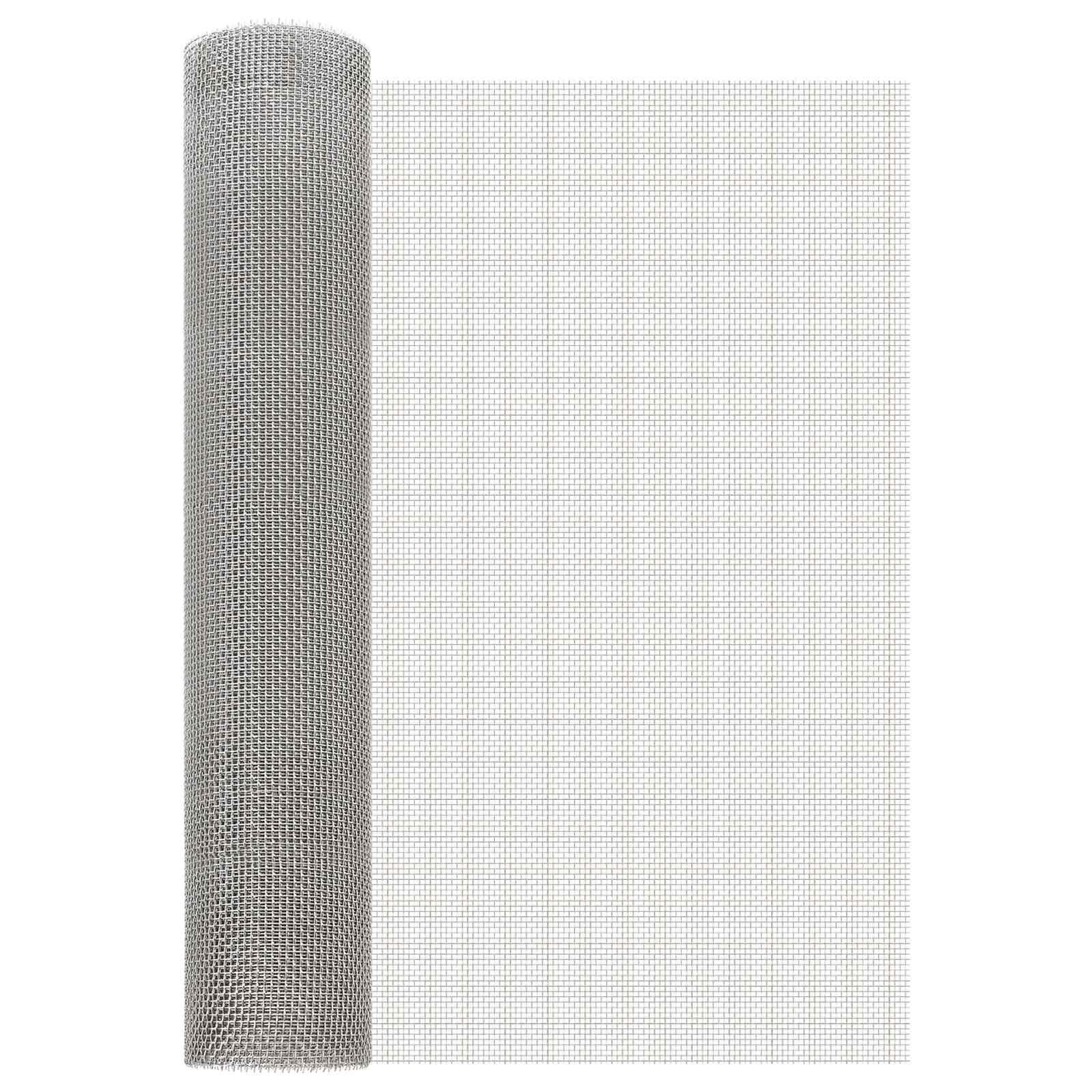 Netskærm 60 x 1000 cm 6 Mesh Rustfrit stål 201 Sølv
