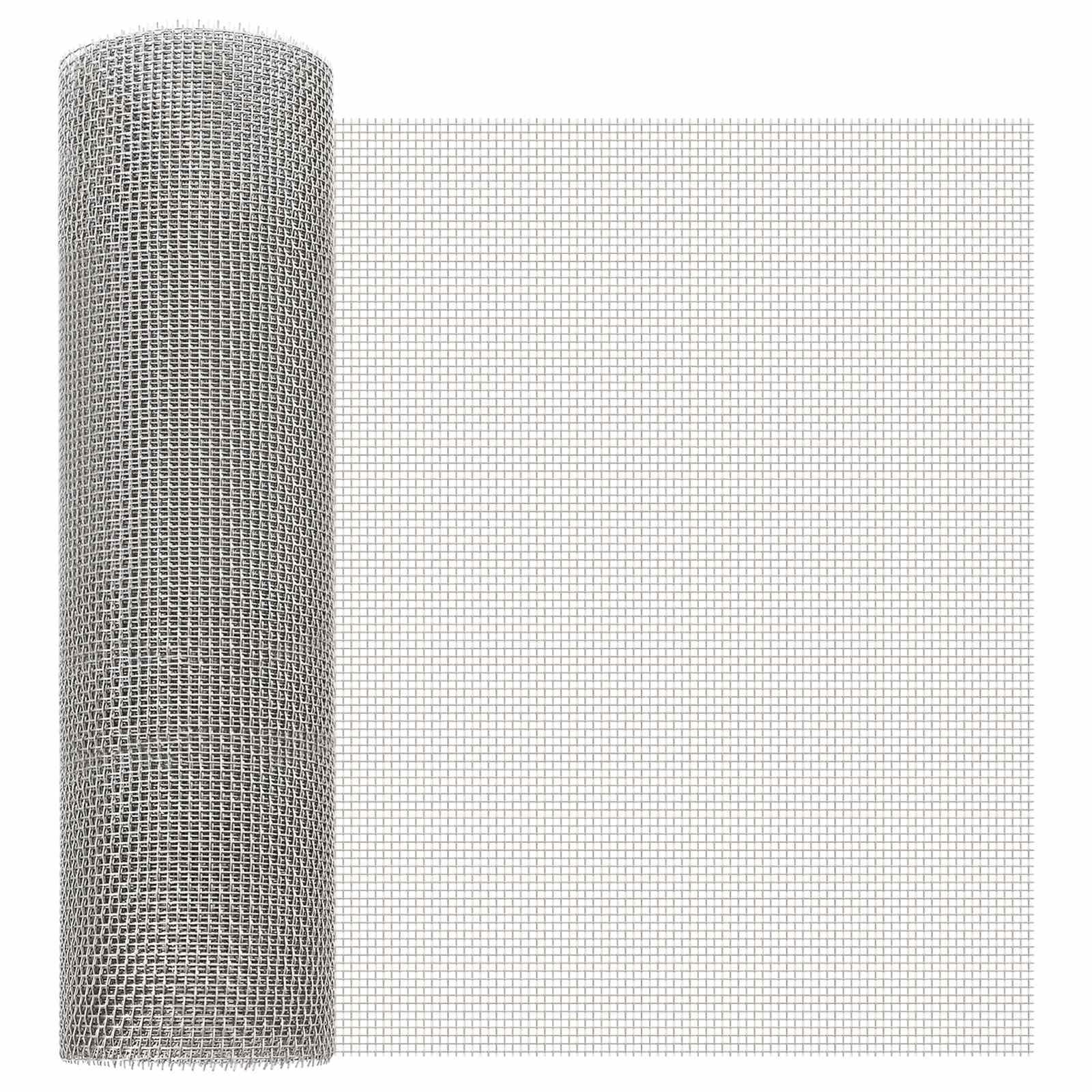 Netskærm 40 x 1000 cm 6 Mesh Rustfrit stål 201 Sølv