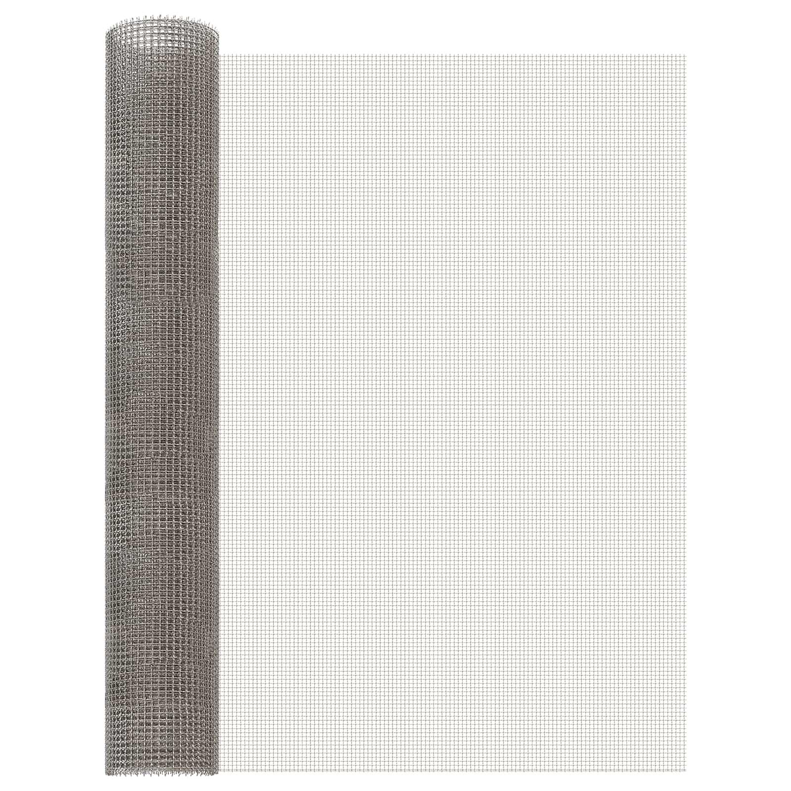 Netskærm i rustfrit stål 201 - 80 × 1.000 cm, 3 mesh, sølv billede