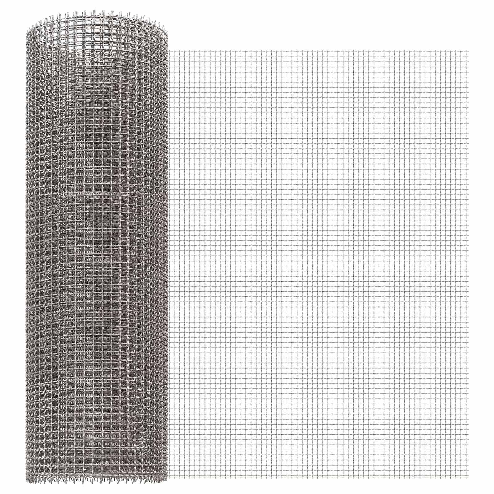 Netskærm i rustfrit stål 201 - 40 × 200 cm, 3 mesh, sølv billede