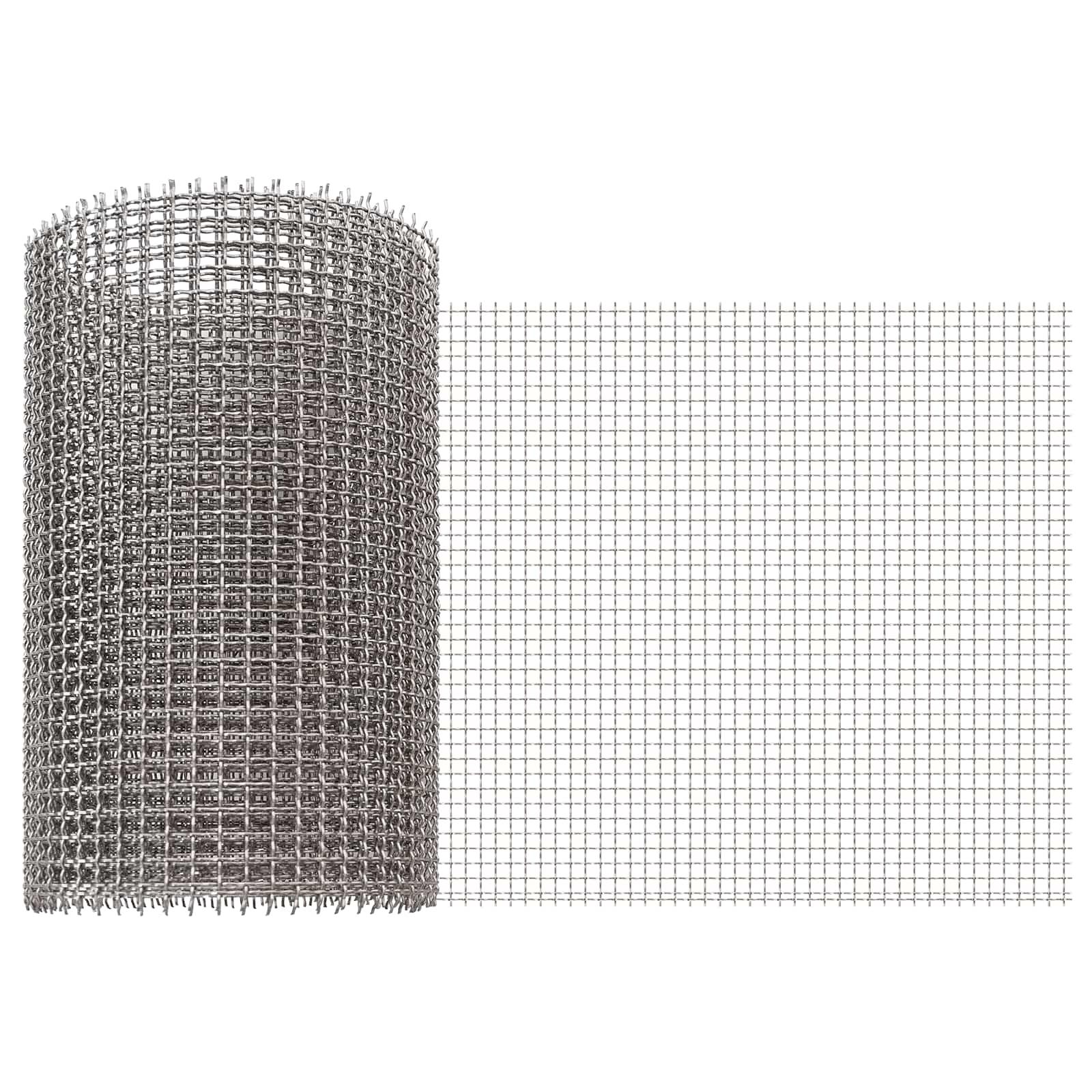 Netskærm i rustfrit stål 201 - 20 × 200 cm, 3 mesh, sølv billede