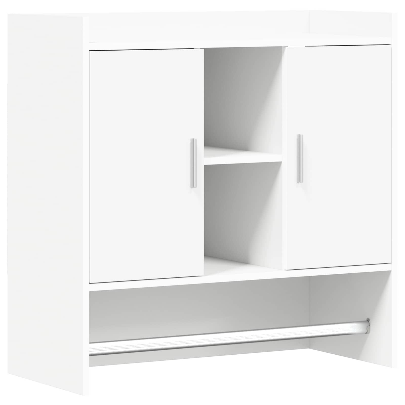 Væghylde Vægmonteret Hvid 80 x 36 x 80 cm Konstrueret træ billede