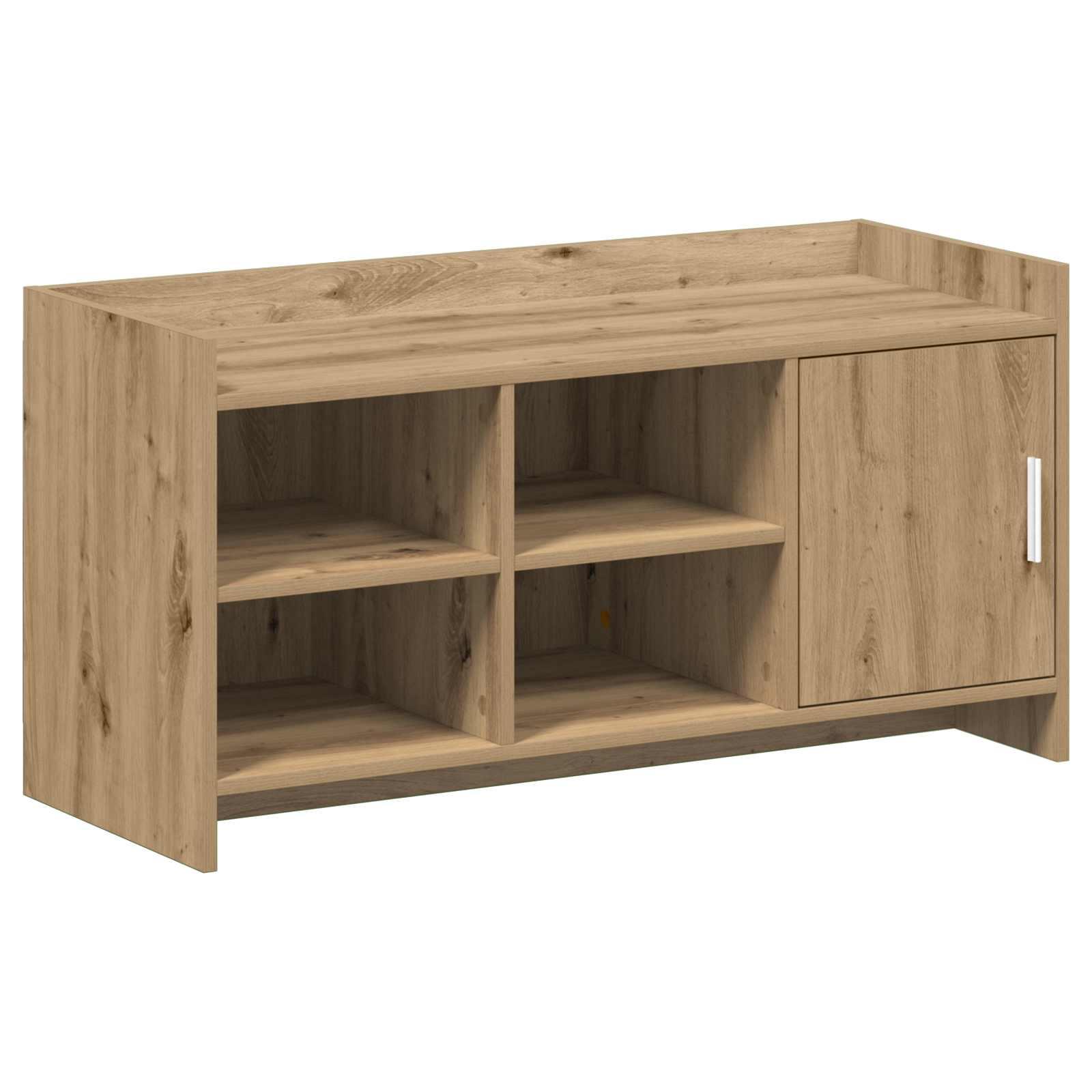 Sko skab med dør Artisan-eg 100 x 39,5 x 51 cm Konstrueret træ billede