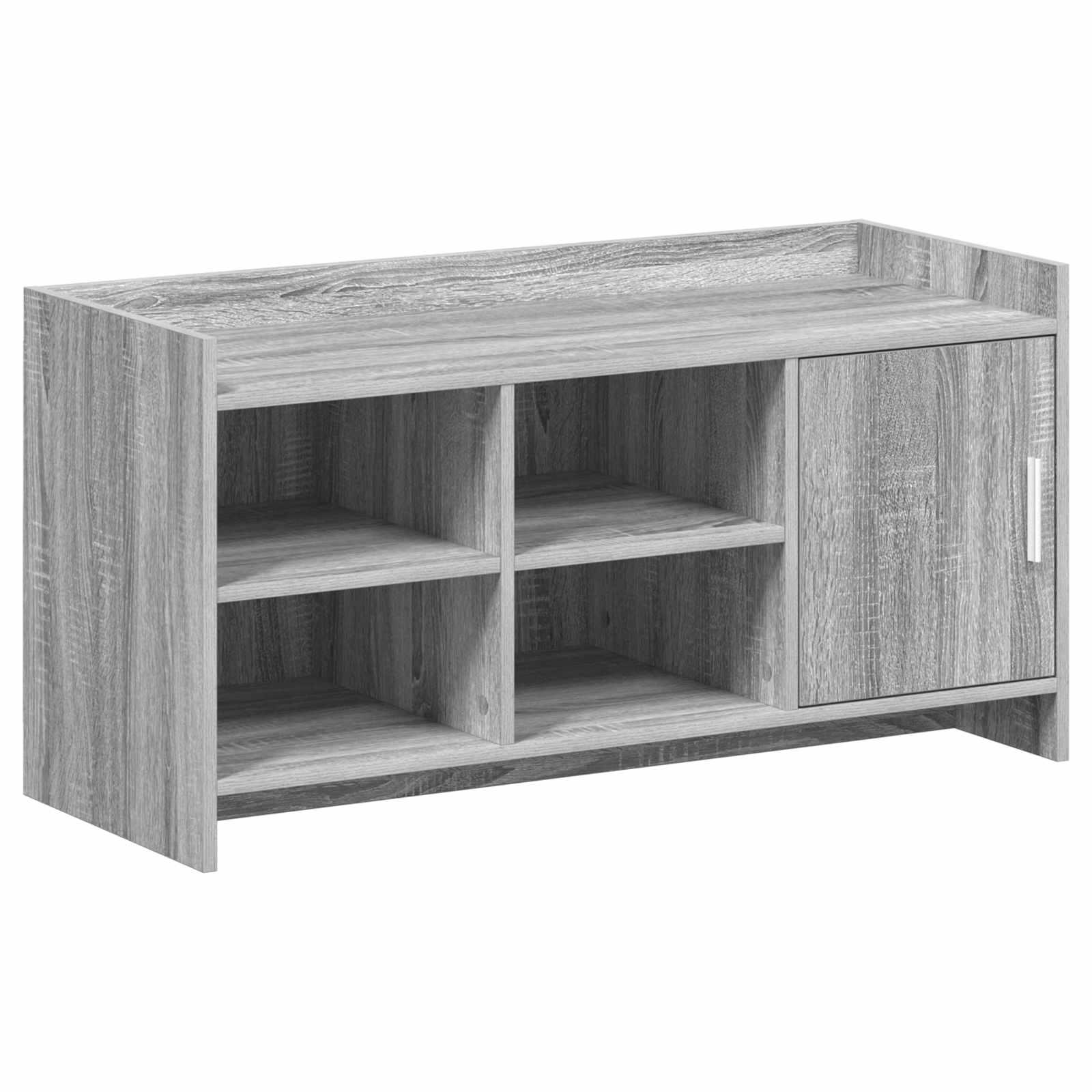 Sko skab med dør Grå Sonoma 100 x 39,5 x 51 cm Konstrueret træ billede