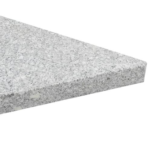Parasolvægtplader 4 stk. granit 60 kg trekantet grå