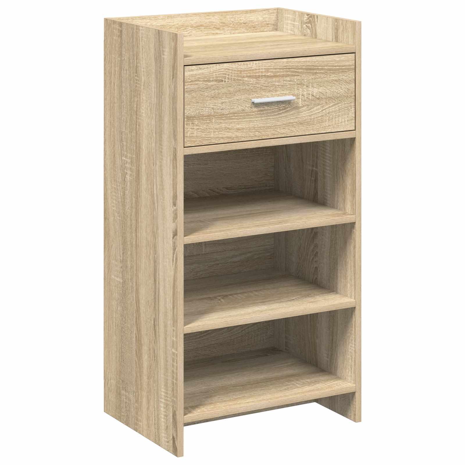 Sko skab med skuffe Sonoma-eg 48 x 36 x 92 cm Konstrueret træ billede