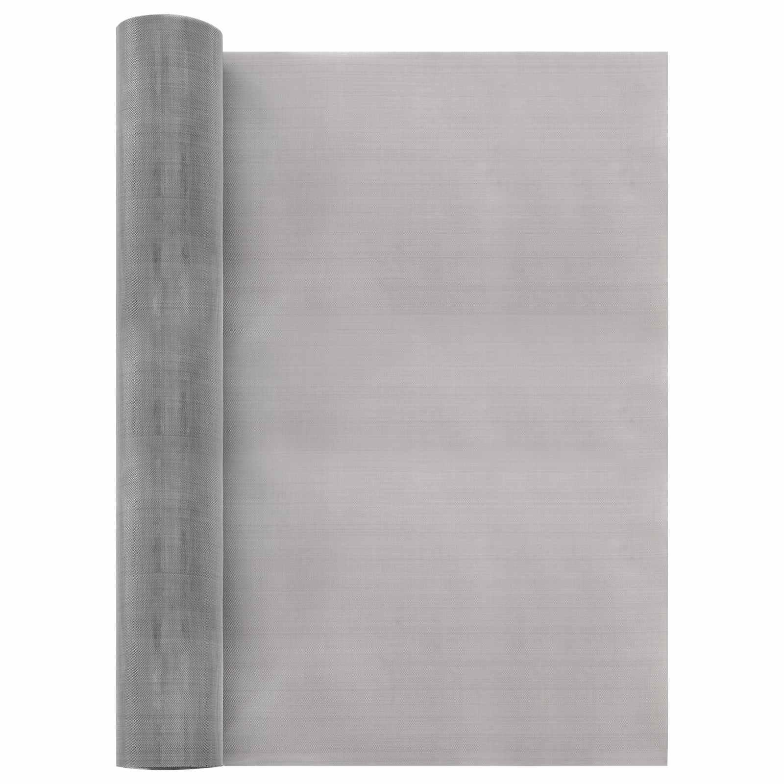 Netskærm 40 × 500 cm - 60 mesh i rustfrit stål 201, sølv billede
