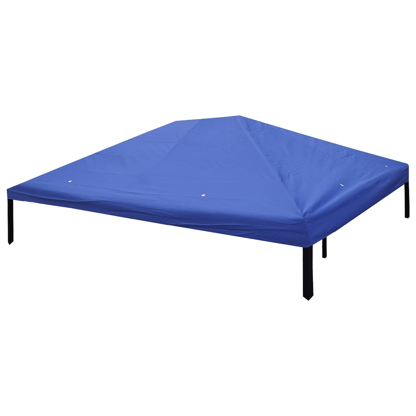Gazebo dække 300 × 400 cm - blå teltdug til have og terrasse