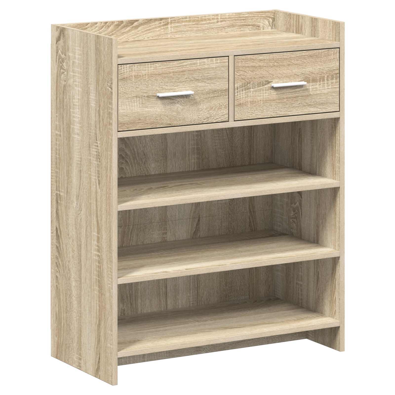 Sko skab med skuffe Sonoma-eg 73,5 x 36 x 92 cm Konstrueret træ billede