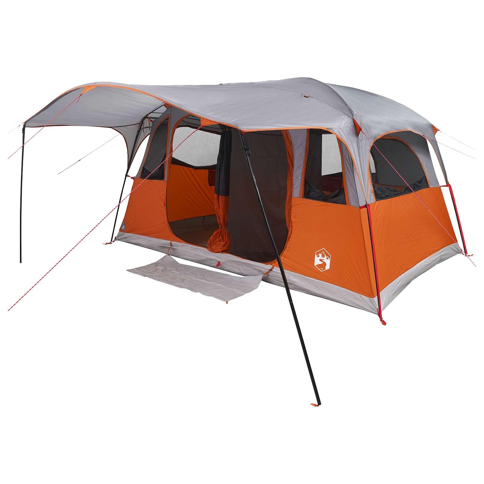 Tunneltelt Grå og orange 427 x 305 x 205 cm Polyester og Stål billede