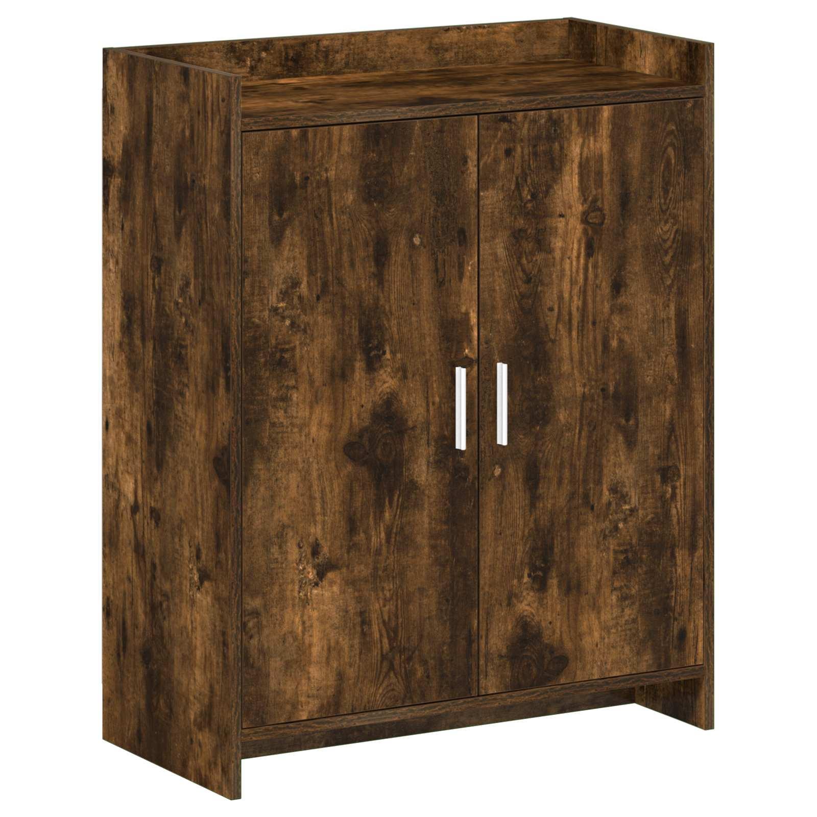 Sko skab med dør Røget eg 73,5 x 36 x 92 cm Konstrueret træ billede