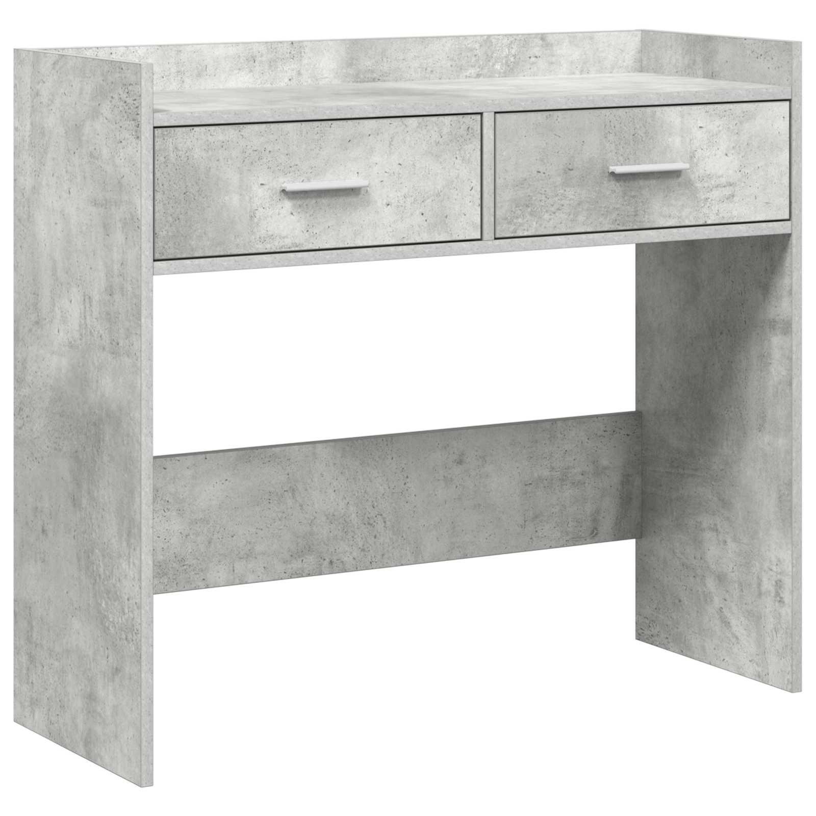 Konsolbord Betongrå 90 x 35 x 80 cm Konstrueret træ billede