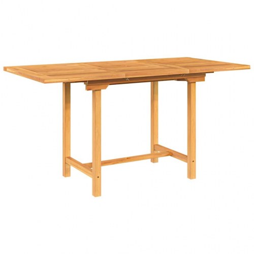 Havebord med udtræk 110-160 × 80 × 75 cm - massivt teaktræ