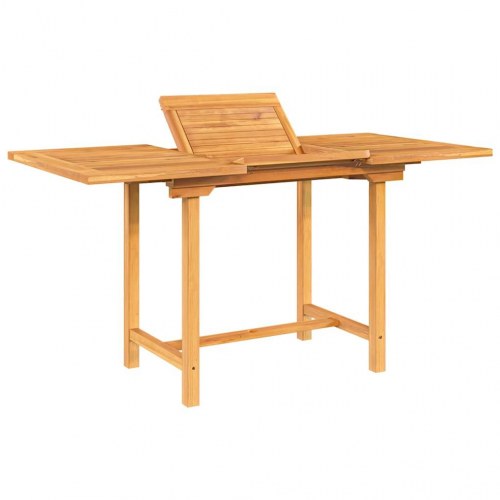 Havebord med udtræk 110-160 × 80 × 75 cm - massivt teaktræ