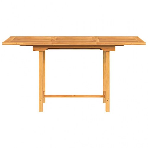 Havebord med udtræk 110-160 × 80 × 75 cm - massivt teaktræ