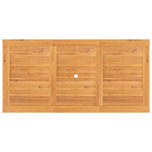 Havebord med udtræk 110-160 × 80 × 75 cm - massivt teaktræ
