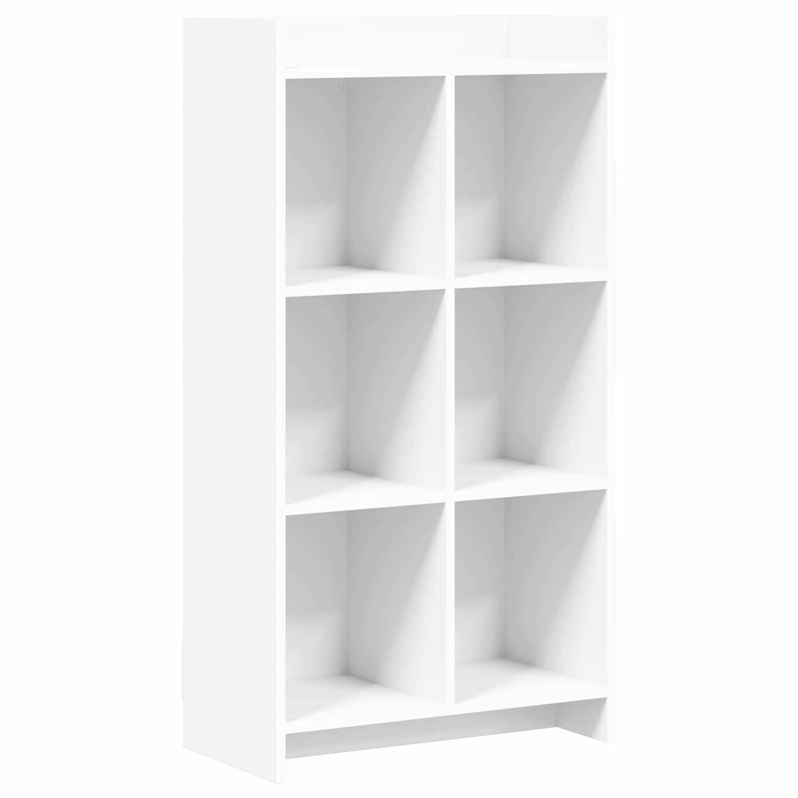 Bogreol Hvid 59 x 30 x 111 cm Konstrueret træ billede