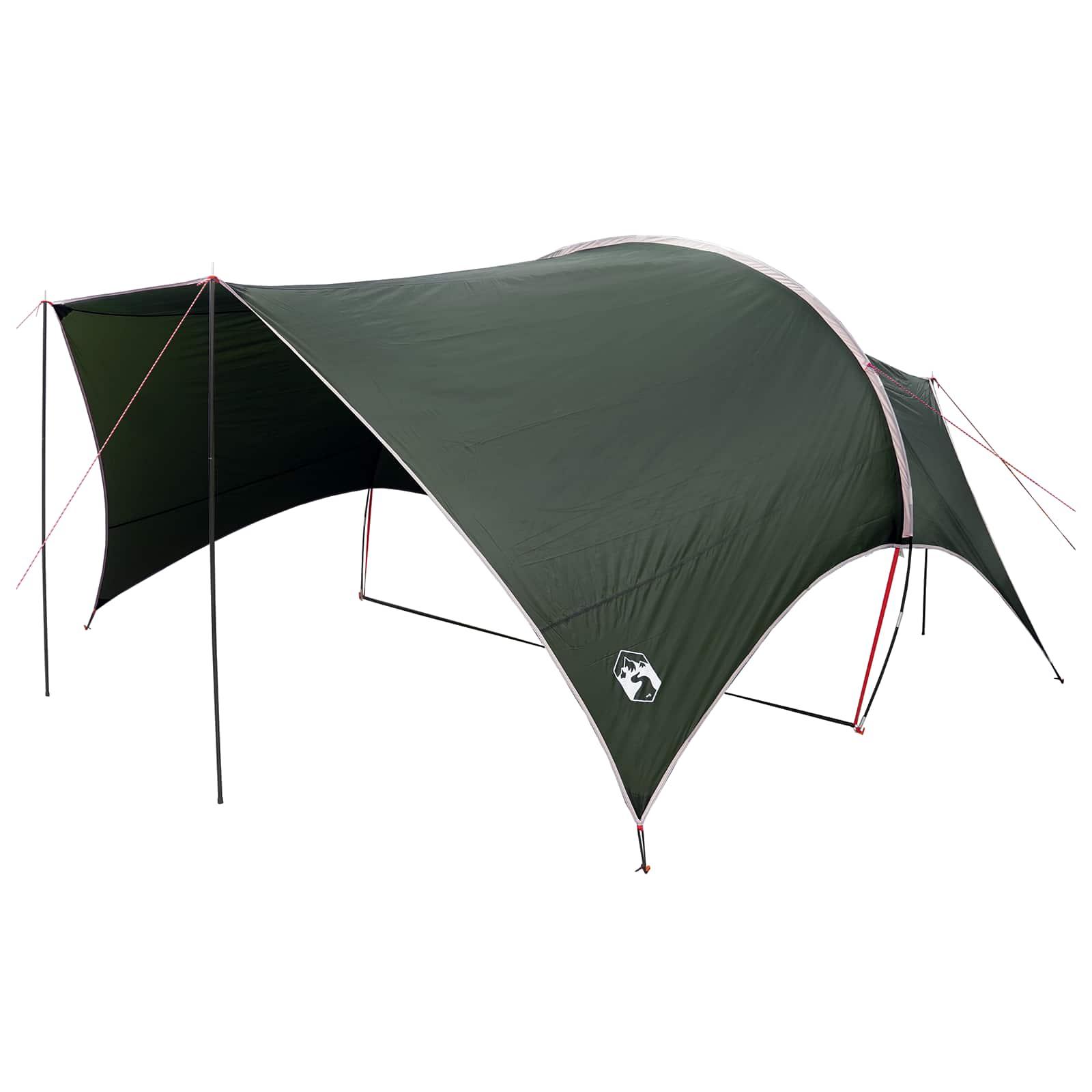 Camping tarp vandafvisende Army Grøn 550 x 400 x 230 cm billede