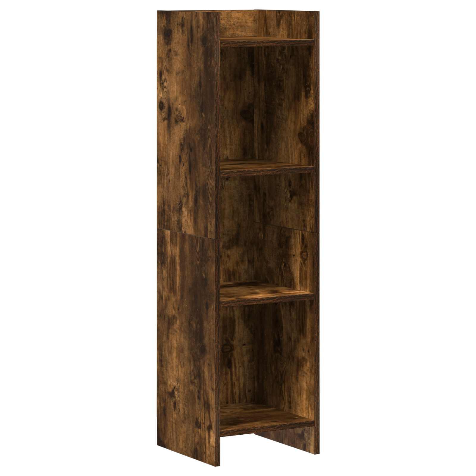 Bogreol i røget eg 30 × 30 × 111 cm - konstrueret træ, 3 hylder