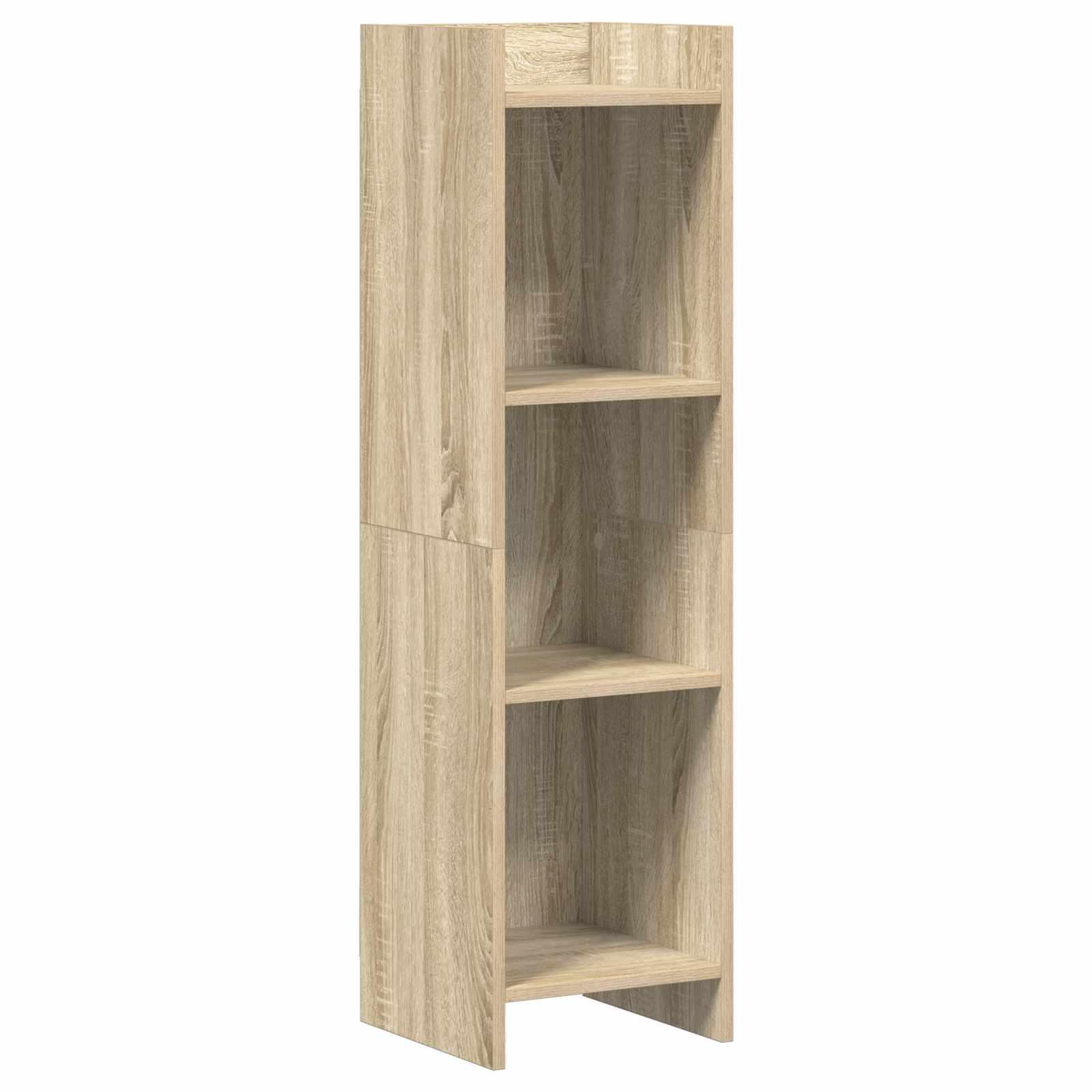Bogreol i sonoma-eg - 30 × 30 × 111 cm, konstrueret træ