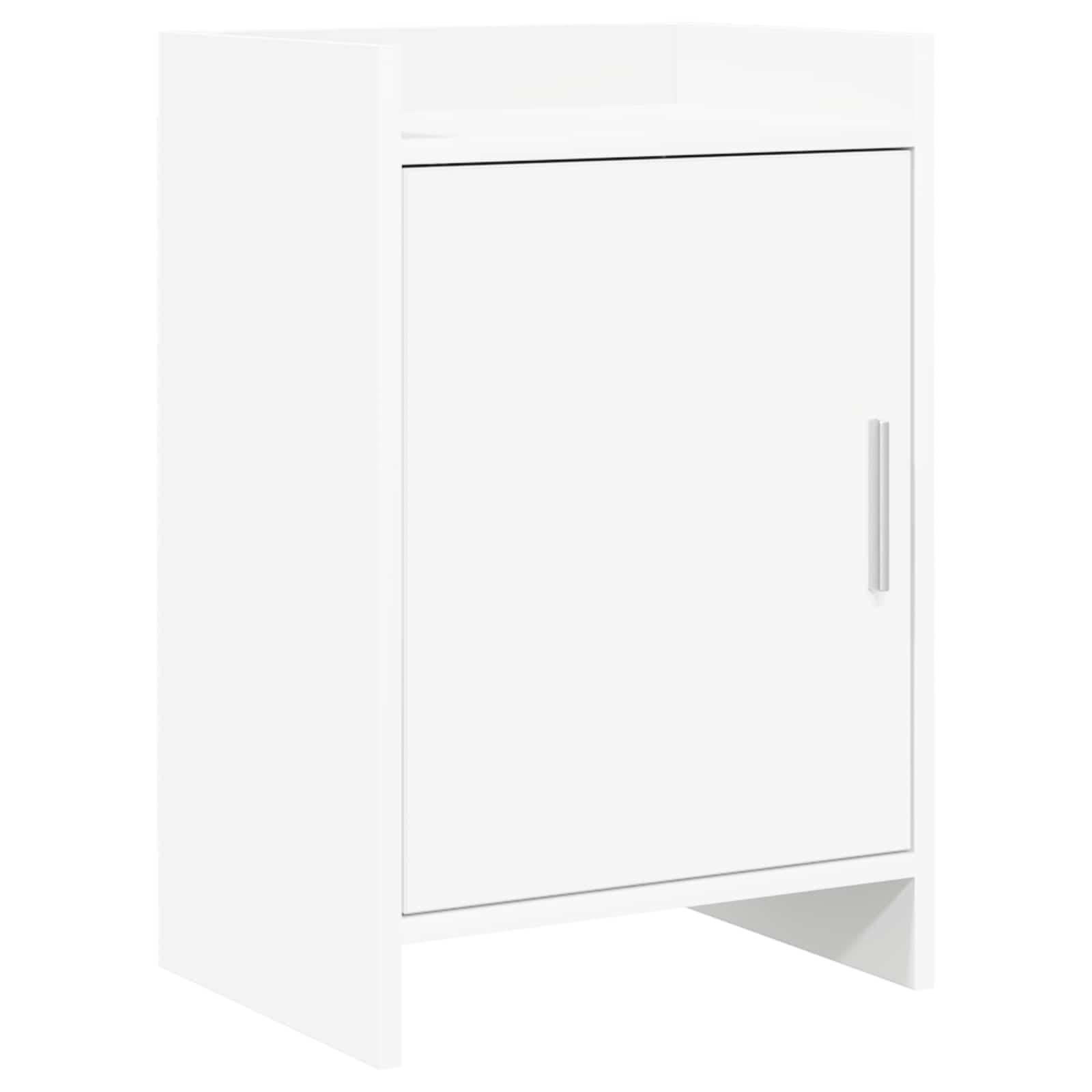 Sengebord i hvid - 40 × 30 × 60 cm, konstrueret træ billede