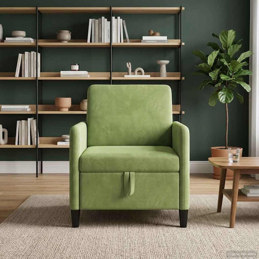 Sofa med opbevaring - lys grøn, 1-sæder, polyester 72 × 78 × 87 cm billede