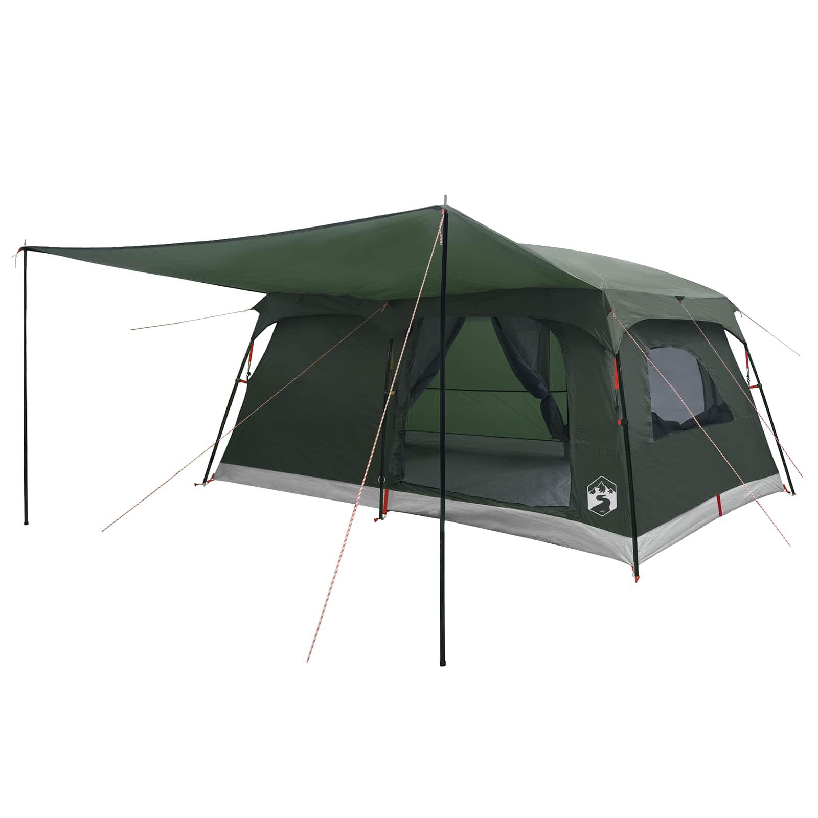 Familietelt - army grøn, 500 × 400 × 230 cm, polyester og stål billede