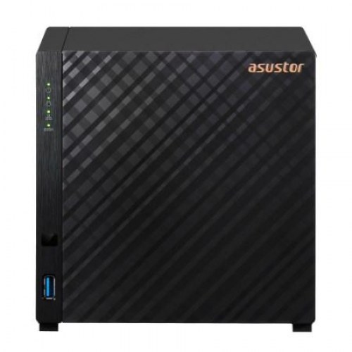 ASUSTOR AS1204T NAS - 4-bay tower, Realtek RTD1619B, 1 GB DDR4, uden diske - sort