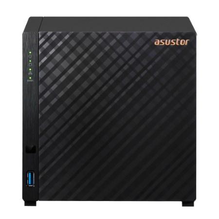 ASUSTOR AS1204T NAS - 4-bay tower, Realtek RTD1619B, 1 GB DDR4, uden diske - sort