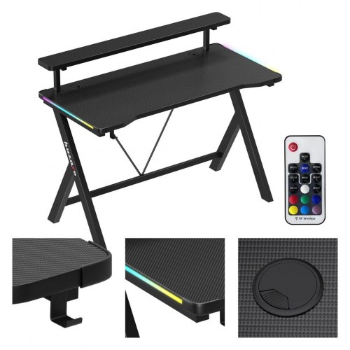 Huzaro Hero 1.9 RGB gamingbord - sort, 120 × 60 cm