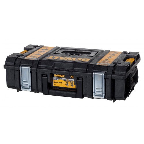 DeWALT DCK422P3 18V XR kombosæt - bor/skruemaskine, slagboremaskine, slagskruetrækker og vinkelsliber med 3 x 5,0 Ah