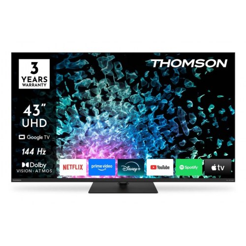 Thomson 43MG7C15 43" 4K QD‑Mini LED Smart TV - 144 Hz, Google TV, sort