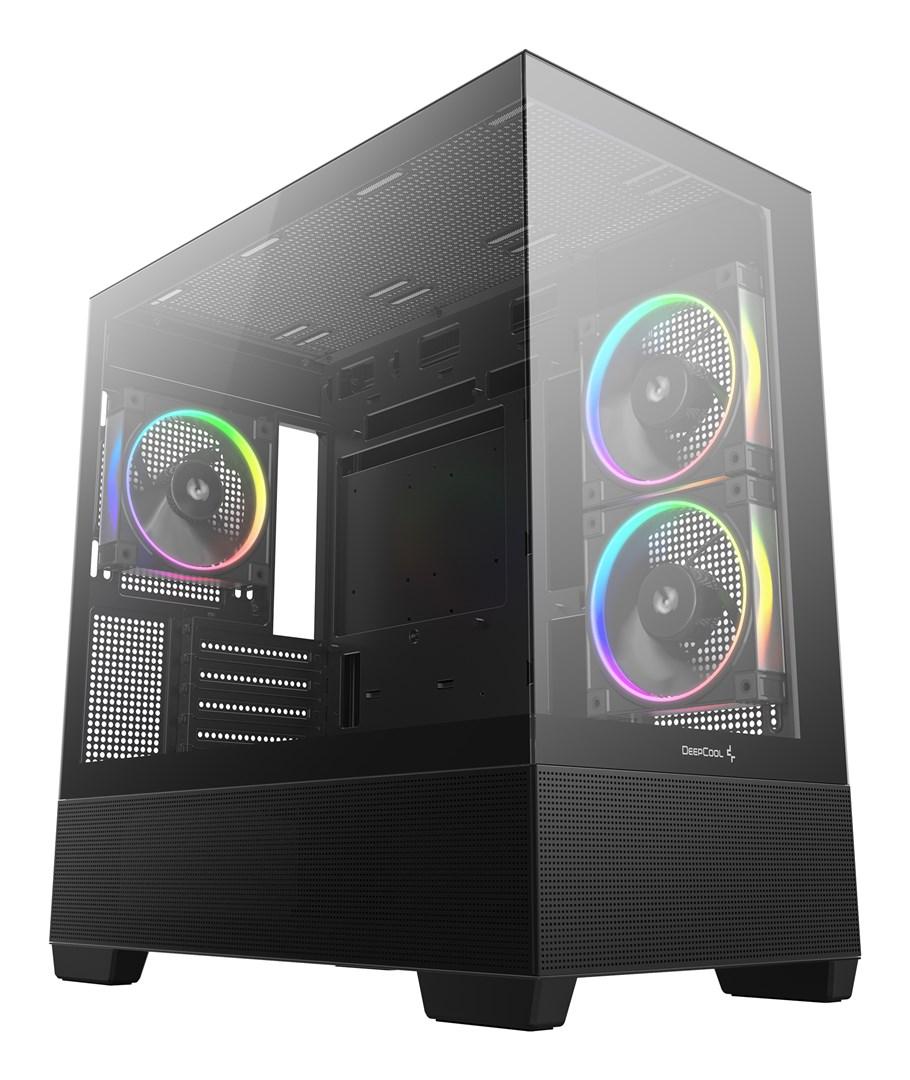 DeepCool CG380 3F midi tower PC-kabinet - sort